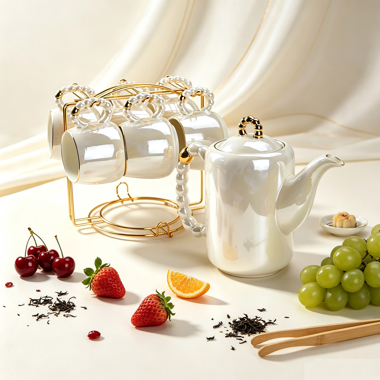 Home Cooking Recipes - 8PCS 770ml Small Pearl Handle White