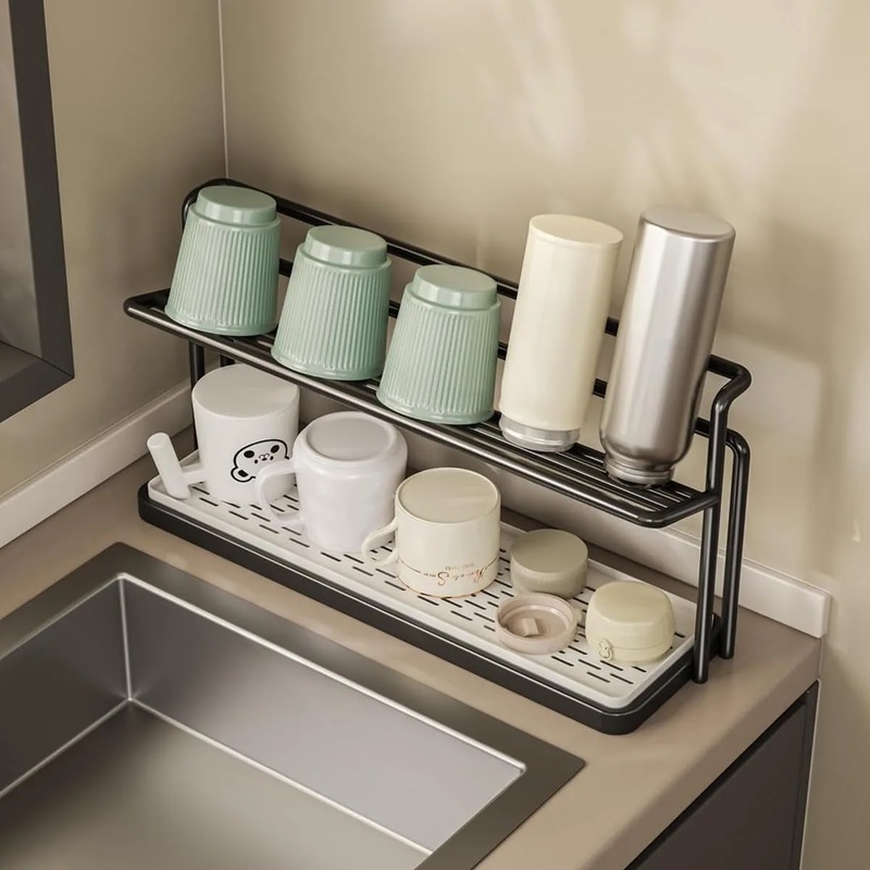 2-Tier Cup Drying Rack With Dr - огляд і ціна Home Cooking Recipes