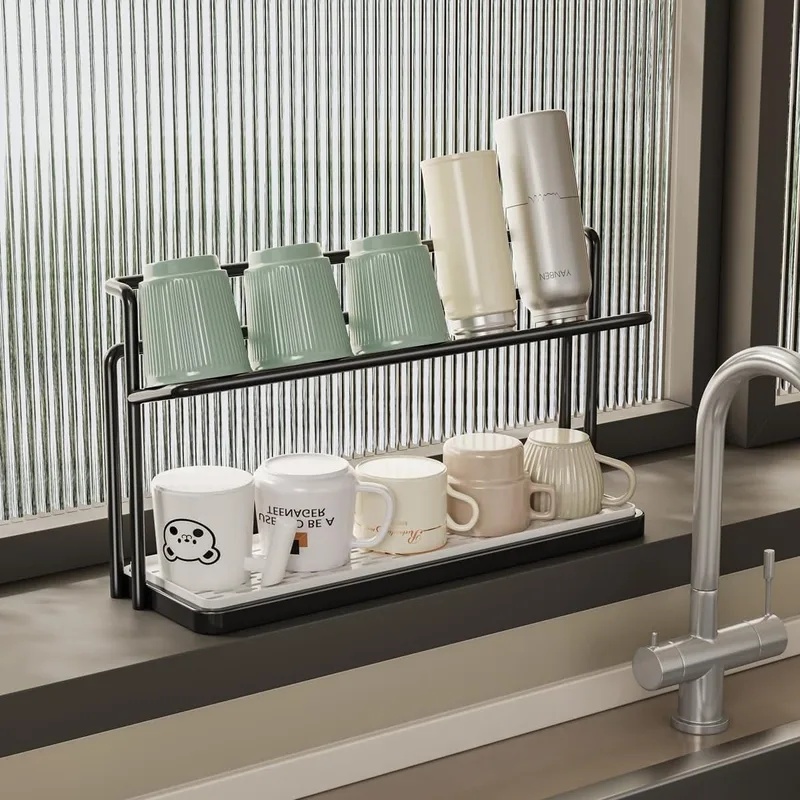 2-Tier Cup Drying Rack With Dr - огляд і ціна Home Cooking Recipes